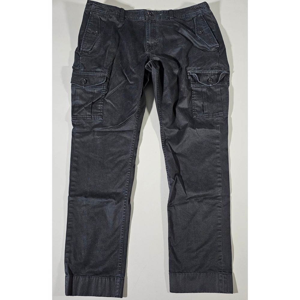Brooks Brothers Cargo Pants Mens 38x32 Black Cotton Stretch Utility Trousers